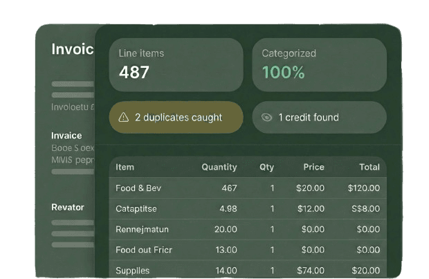 KI extrahiert Positionen aus einer Rechnung