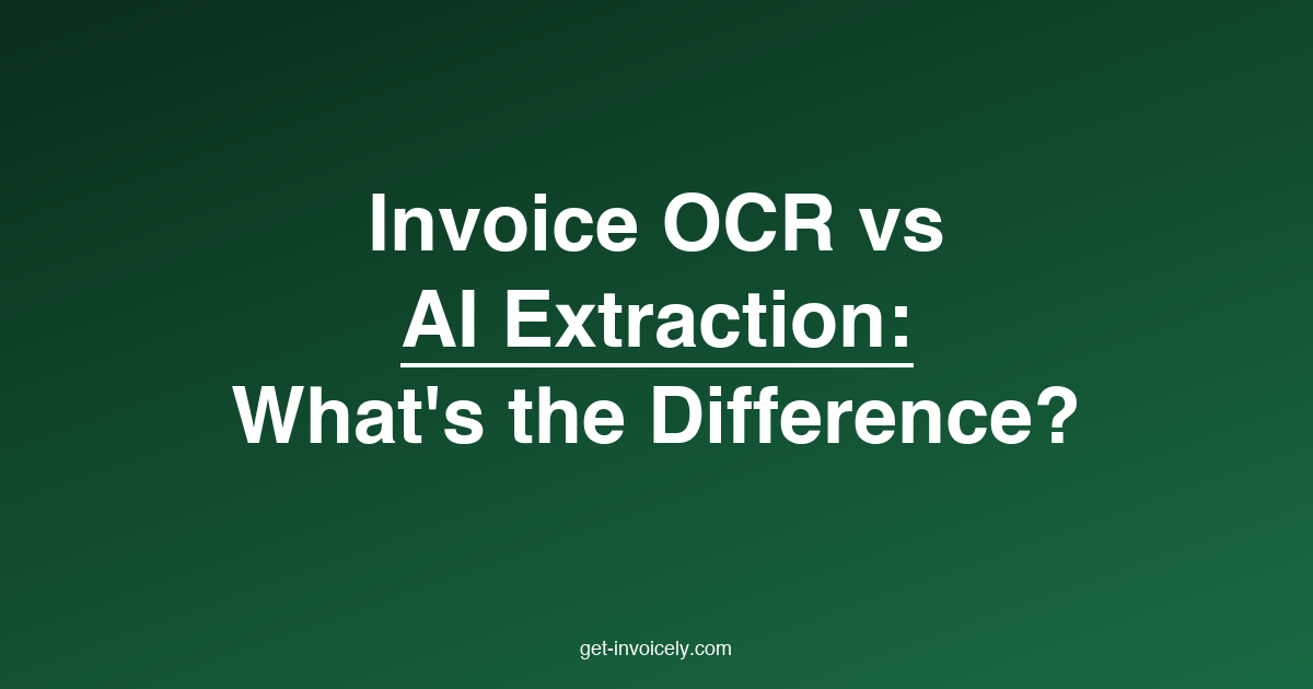 Rechnungs-OCR vs. KI-Extraktion: Was ist der Unterschied?